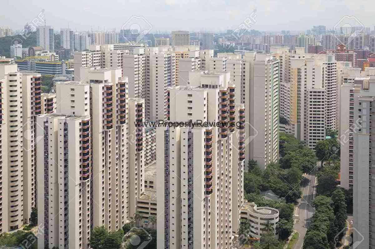 Singapore Typical Apartment Condominium Housing in Planned Neighborhood Community